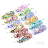 12 boxes Colorful Christmas Glitter Powder Dust Nail Art Glitter Powder Tips Decoration Festival Glitter Cosmetic Face Hair Body Art Glitter Nail Art