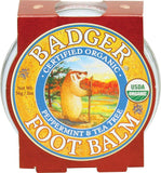 Badger Company, Foot Balm, Peppermint & Tea Tree, .75 oz (21 g) - 2pc