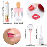 28 Pcs Refillable Empty Lip Gloss Tube Tool Set, 8 Pcs Ice-cream Shaped Lip Balm Tubes 8 Pcs Pencil Shaped Lip Gloss Containers 8 Pcs Lollipop Shaped Plastic Tube Containers with 4 Pcs Mini Funnels