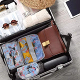 Sariok Clear Toiletry Bag PVC Travel Holiday Cosmetic Bag Flamingo Ice Cream Transparent Makeup Bags With Handle See Through Plastic Clear Case, Different Size 3 Pieces