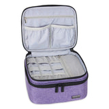 Luxja Nail Polish Carrying Case - Holds 20 Bottles (15ml - 0.5 fl.oz), Portable Organizer Bag for Nail Polish and Manicure Set, Purple
