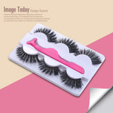 Vtrem 3D Falses Eyelashes Handmade Soft 3 Pairs Reusable Mink Fake Eye Lashes Natural Arc Looking with Eyelash Applicator Tool for Daily Makeup