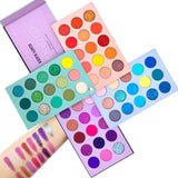 60 Shades Color Board Eyeshadow Palette Shimmer Matte and Glitter Eye Shadow Soft Creamy Texture Waterproof Blendable Long Lasting Eye Makeup Palette