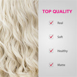 Imstyle Blonde Lace Front Wig Long Wave Synthetic Hair Wigs for Women Natural Hairline Blonde Heat Safe Hair 26 Inch Wig with Gift Pack