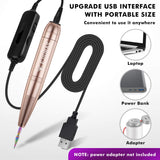 Electric Nail File Nail Drill - Ejiubas Portable Nail Drill Machine Nail Drills for Acrylic Nails Handpiece Drill Nail E File Manicure Pedicure Tool Set for Home Salon Golden