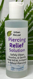 Urban ReLeaf Piercing Relief Solution ! Safely Clean, Soothe & Gently Heal New, Irritated and Keloid Piercings. 100% Natural Sea Salt, Tea Tree, Rosemary