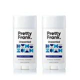 Pretty Frank Natural Deodorant Stick - No Aluminum Deodorant for Women, Men, Teens – Paraben Sulfate Free Solid Deodorant Featuring Shea Butter, Coconut Oil, Vitamin E, Baking Soda – Unscented (2pk)