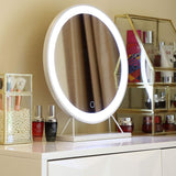 led makeup Mirror with lights for makeup desk large lighted intelligent touch control 3-gear dimming dressing light mirror makeup