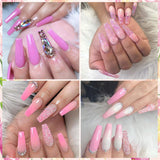 Saviland Poly Nail Extension Gel Kit - Glitter Builder Nail Gel Set with Slip Solution Nail Strengthener Nail Technician Rhinestone All-In-One for Nail Manicure Beginner Starter Kit