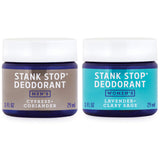 FATCO Stank Stop All Natural Deodorant Cream in a Jar with Tallow and Organic Coconut Oil - Scotch Pine + Coriander/Lavender + Sage 2-Pack (1 oz)