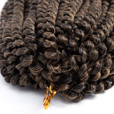 4 Packs Spring Twist Hair Braiding Extensions Synthetic Jamaican Bounce Twist Hair Ombre Color Crochet Braids Spring Twist Hair Extensions 8 Inch #1b/27