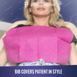 3-Ply 13" x 18" Tattoo Piercing Disposable Waterproof Patient Bibs (125 Pack) (Fuchsia)