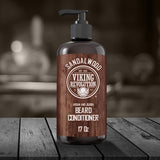 Beard Conditioner w/Argan & Jojoba Oils - Softens & Strengthens - Sandalwood Scent - Beard Conditioner w/Beard Oil (17oz Conditioner)