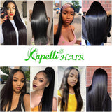 Brazilian Straight Hair Bundles Remy Hair Weave, Brazilian Virgin Hair 3 Straight Human Hair Bundles (10 12 14, Natural Black)