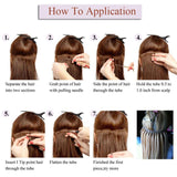100 Strands/Pack I Tip Remy Human Hair Extensions Pre Bonded Keratin Stick In Hair Extensions Cold Fusion Hair Piece For Women Long Straight #1 Jet Black 22'' 50g