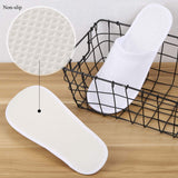 24 Pair Spa Flip Flops Disposable Slippers for Hotel Guests, Closed Toe Super Comfort, Men's 8.5 or Women's 11 White