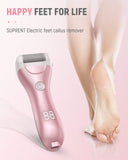 SUPRENT Electric Callus Remover for Feet, Rechargeable & IPX7 Waterproof Foot Callus Remover with 3 Roller Heads, Professional Feet Care for Dead, Hard Cracked Dry Skin