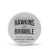 Hawkins and Brimble Shaving Cream 100ml / 3.4 fl oz - Male Shave Soap Lotion Good Lather | Lightly Fragranced Nice Aroma
