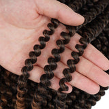 3 Pack Spring Twist Ombre Colors Crochet Braids Synthetic Braiding Hair Extensions Low Temperature Fiber (T1B 30)