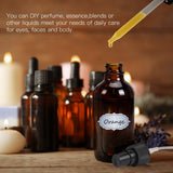 2oz Amber Glass Spray Bottles ULG 16 Pack Small Fine Mist Sprayer Empty Refillable Essential Oils Perfume Cologne Atomizer for Outside Travel, DIY Labels Included