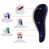 Crave Naturals Glide Thru Detangling Brush for Adults & Kids Hair - Detangler Hair Brush for Natural, Curly, Straight, Wet or Dry Hair (PINK)…