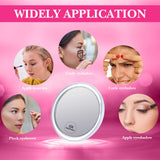 3 Pieces 15X Magnifying Mirror with Mounting 3 Suction Cups 3.93 Inch, Mini Round Mirror Portable Magnifier for Easy Makeup Eyebrows Blackhead Blemish Removal Contact Lenses