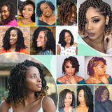 4 Packs 8 Inch Spring Twist Braiding Hair Crochet Braids Bomb Spring Twist Crochet Hair Fluffy Twist Hair Jamaican Bounce Synthetic Hair Extensions(T1B/350#)