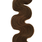 Ash Brown Hair Body Wave Clip Extensions 70grams 7pcs Soft Heat Resistant Real Human Hair Curly Clip in Extensions