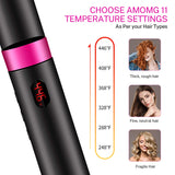 Hair Straightener, Magicfly 2 in 1 Flat Curling Iron Ceramic Tourmaline Ionic, Adjustable Temp, Instant Heat Fast, LCD Display, 360 Swivel Cord, Travel Size, Straight and Curl for All Hair Types