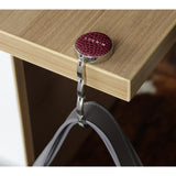 Lucrin - Bag hanger - Fuchsia - Crocodile style calfskin