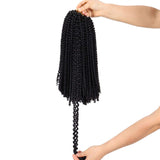 7 Packs Spring Twist Braiding Hair Spring Twists Bomb Twist Hair Synthetic Fiber Fluffy Twist Crochet Braids Low Temperature Fiber Crochet Hair for Black Women Braiding Hair(12inch,1B)