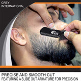 Straight Edge Razor | Razors For Men | Eyebrow Razor | Barber Supplies Straight Razor | Best for Straight Razor Blades | Essential for Razor Kit |Finger Ring Texture Coated Razor by “Grey”