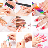R HORSE Nail Polish Remover Tool Kit, 24Pcs Professional Manicure Tools Set-Nail Polish Remover Clips Cuticle Clipper&Pusher&Nipper Scraper Double Sided Nail Buffer Files Buffer Block Grits Brushes