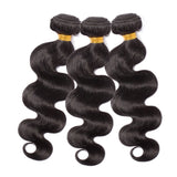 Wavy Hair Weaves Human Hair Sew in Hair 3 Bundles Extensions Weft Body Wave (20 20 20) 100g/bundle Wand Brazilian Virgin Hair #1B Natural Black