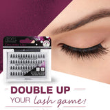 Ardell False Eyelashes Double Up Individuals Knotted Short Black 4 Pack