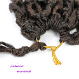 6 Packs Neo-Goddess Locs Crochet Hair 14 Inch Boho Hippie Locs With More Small curls Bohemia Fauxs Locs(14inch,T1B/30)