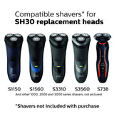 SH30 Replacement Heads for Philips Norelco Series 3000, 2000, 1000 Shavers and S738 Click and Style, OEM SH30/52 ComfortCut Shaver Heads, 6 Pack