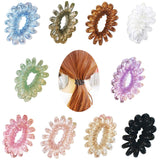 10PCS Spiral Hair Ties No Crease Hair Coil Set Hair Ring Phone Cord Traceless Elastic Hair Ties Ponytail Holder Rubber Bands Girls Woman Hair Accessory