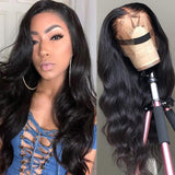 Star Show Brazilian Body Wave Human Hair Wigs 13X4 Lace Front Wigs with Baby Hair 150% Density Pre Plucked Natural Hairline wigs for Black Women (12 inch)