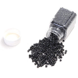 Vlasy 1000Pcs 4mm Silicone Lined Micro Ring Beads for Hair Extensions 5Colors Apply (1000Pcs Black)