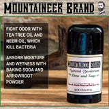 Mountaineer Brand All Natural Deodorant Stick by Mountaineer Brand | Stay Fresh With Safer Ingredients | 3.25 oz (Timber Scent)