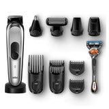 Braun MGK7020 10-in-1 Beard Head and Body Trimmer with AutoSense Technology Stainless Steel Trimmer Head Black/Silver