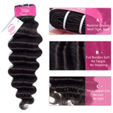 10A Brazilian Hair Weave Loose Deep Wave Human Hair Bundles 12 14 16 inch Grace Length Brazilian Virgin Hair Loose Deep Curly Hair 3 Bundles