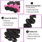 Human Hair Bundles Body Wave Human Hair Extensions 4 Bundles (20 18 16 14) Inch 9A 100% Unprocessed Brazilian Virgin Human Hair Weave Bundles By Coisini Hair