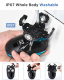 OriHea Head Shavers for Bald Men Wet Dry Electric Razor Bald Head Shaver Rotary Cordless Hair Clippers Nose Hair Trimmer Waterproof USB Rechargeable with 4D Floating 5 Razor Head