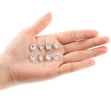 Bememo 36 Pieces 3D Nail Art Rhinestones Crystal Glass Metal Gem Stones Manicure Studs Nail Tips for Nail Art DIY (Style 1)