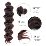 LEEONS Ocean Wave Hair Crochet Wavy Hair Ombre Deep Wave Crochet Hair 20 Inch (4-Pack, T1b-33)