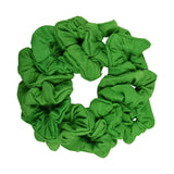 12 Pack Solid Hair Ties Scrunchies - Green