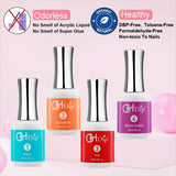Dip Powder 12 Shimmer Colors Kit with Dipping Liquid Set for Manicure Nail Arts GPL02