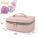 Yarwo Nail Polish Carrying Bag Holds 24 Bottles (15ml/0.5 fl.oz), Travel Storage Organzier for Nail Polish and Manicure Accessories, Pale Mauve (Bag Only)